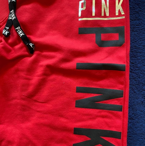 PINK Red Sweats, Large - Picture 3 of 5